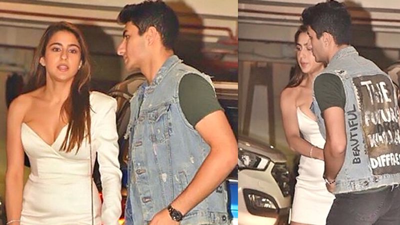 Sara Ali Khan Glmorous look in Kareena Kapoor Christmas Party