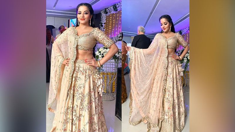 Bhojpuri Actress Monalisa aka Antara Biswas Went in co actor sonyaa ayodhya wedding reception With Husband KPY