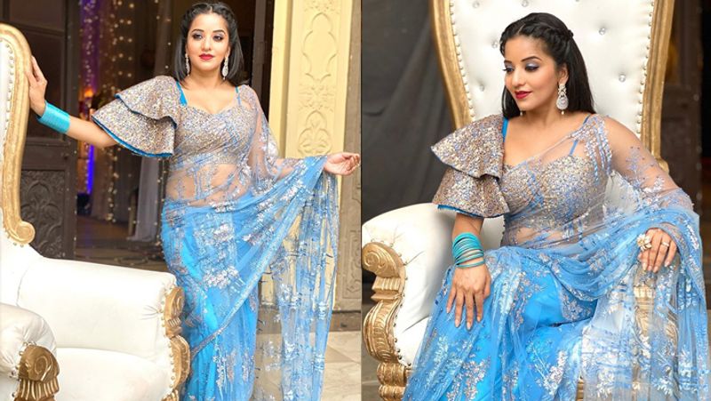 Bhojpuri Actress Monalisa aka Antara Biswas Went in co actor sonyaa ayodhya wedding reception With Husband KPY