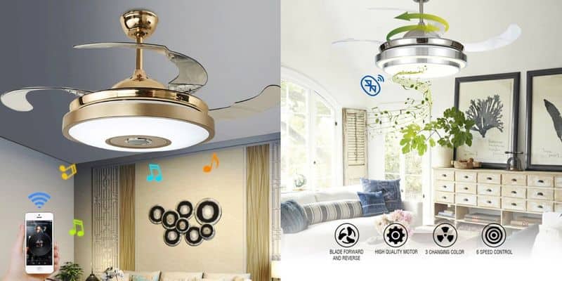 Multi-functional new fan with bluetooth speakers and provides light