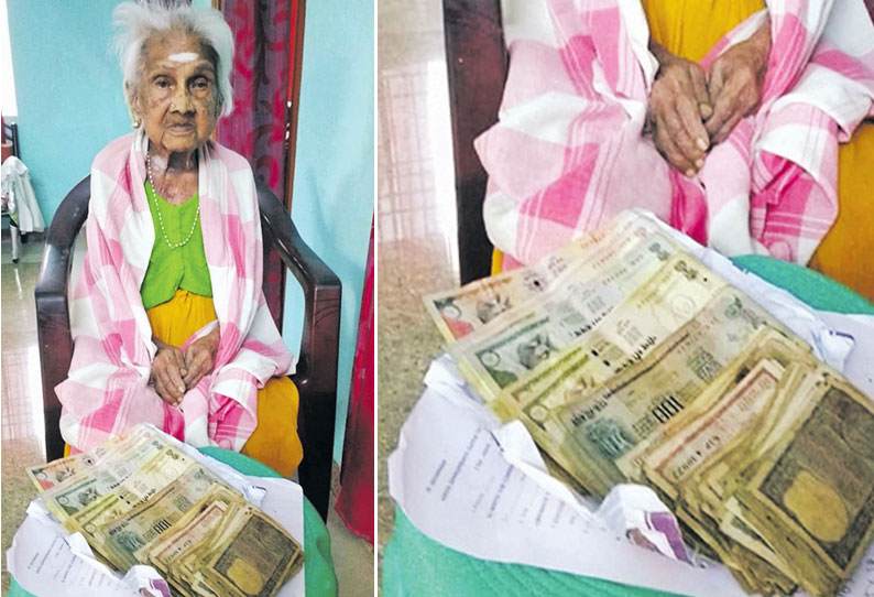 92 year old woman has old 500 and 1000 rupees note 92 year old woman has old 500 and 1000 rupees note