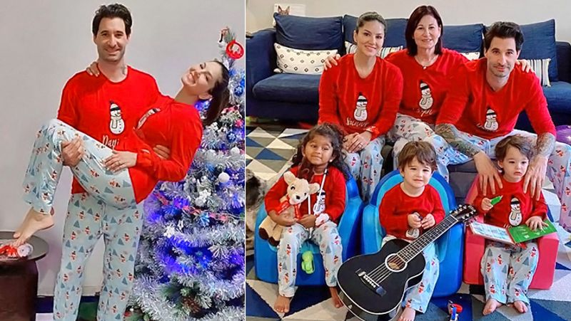 Sunny Leone Celebrate Christmas With Husband and Children KPG