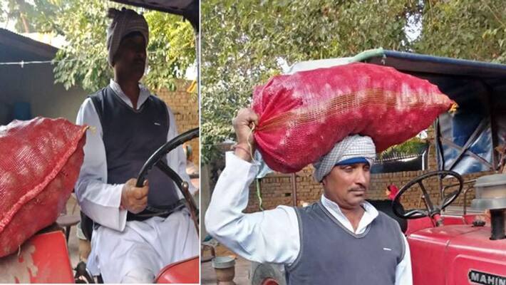 farmer brother gifted onion to sister On Makar Sankranti in Rewari kpa farmer brother gifted onion to sister On Makar Sankranti in Rewari kpa