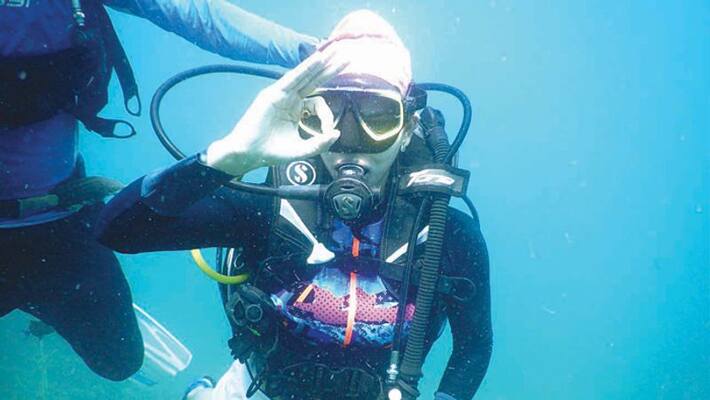IAS Officer Rohini SIndhuri Scuba Diving At Netrani IAS Officer Rohini SIndhuri Scuba Diving At Netrani