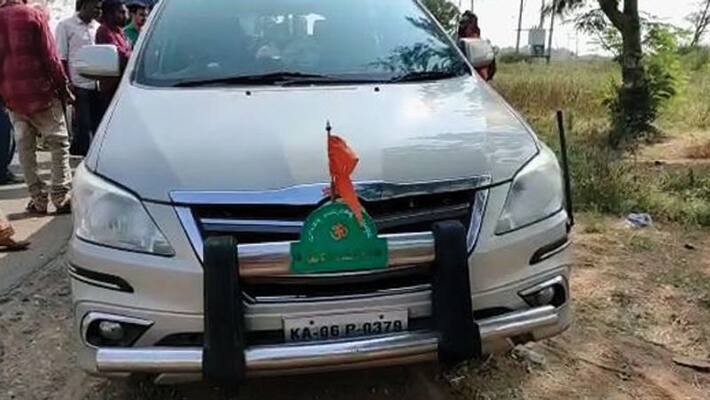 KSRTC bus Collied into Swamiji Car in Davanagere KSRTC bus Collied into Swamiji Car in Davanagere