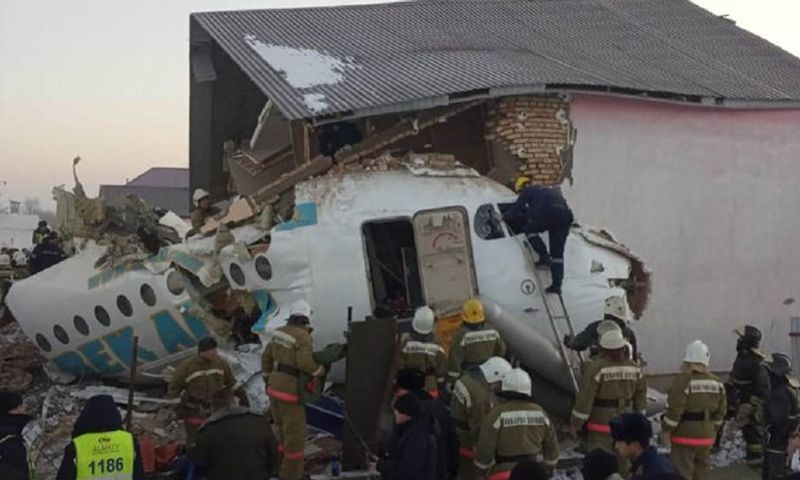 Aircraft flying from Almaty Airport in Kazakhstan crashed kpn