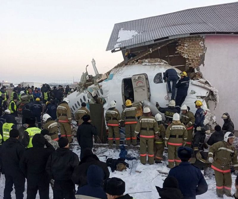 Aircraft flying from Almaty Airport in Kazakhstan crashed kpn