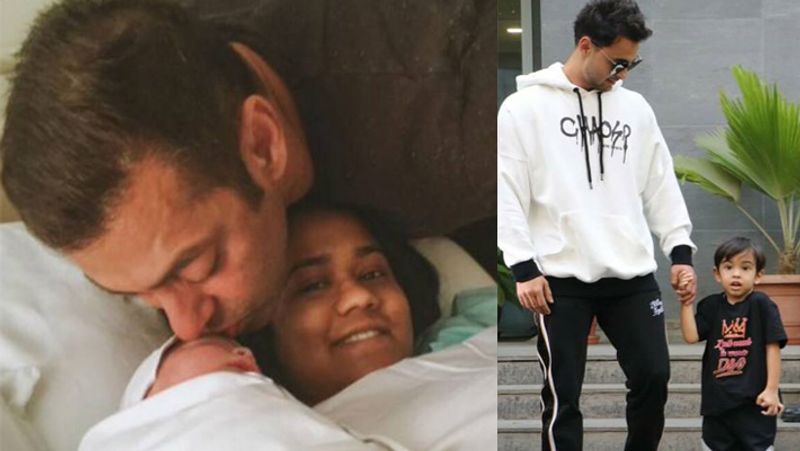 Salman Khan 3 year old nephew ahil sharma visits to see younger sister KPJ