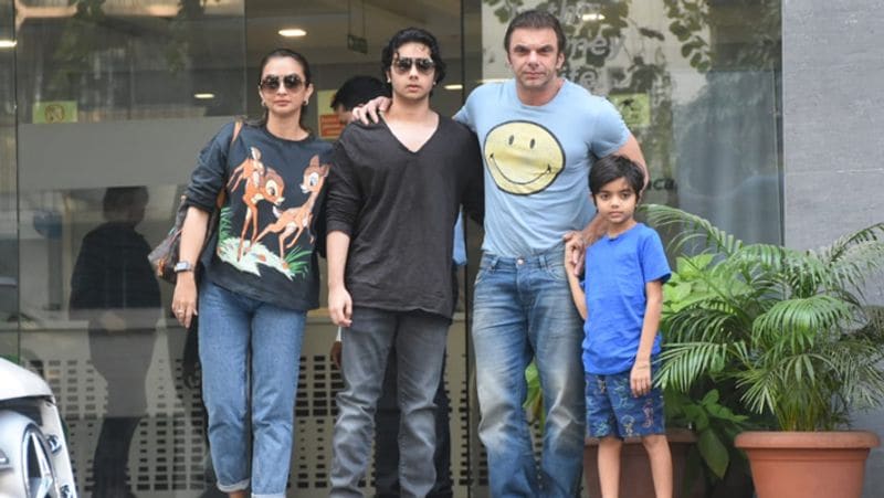Salman Khan 3 year old nephew ahil sharma visits to see younger sister KPJ