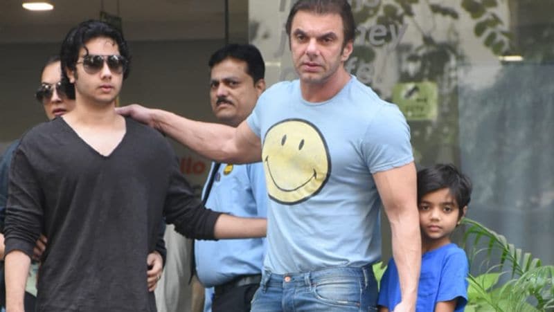 Salman Khan 3 year old nephew ahil sharma visits to see younger sister KPJ