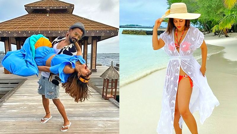 Hina Khan Enjoying Vacation With Boyfriend Rocky in Maldives KPG