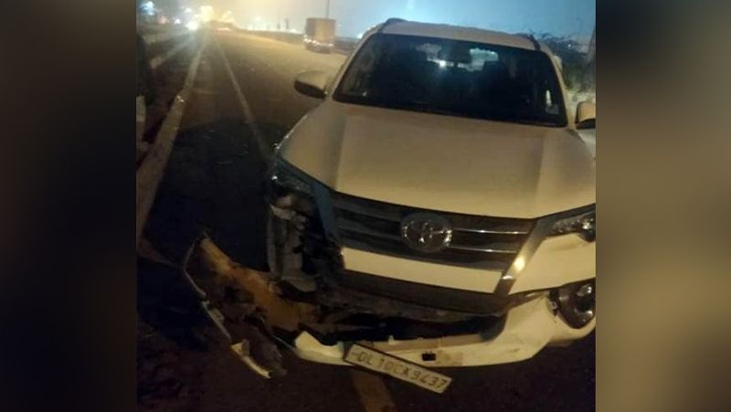 Sapna chaudhary car got damaged badly it was an accident in gurugram KPY