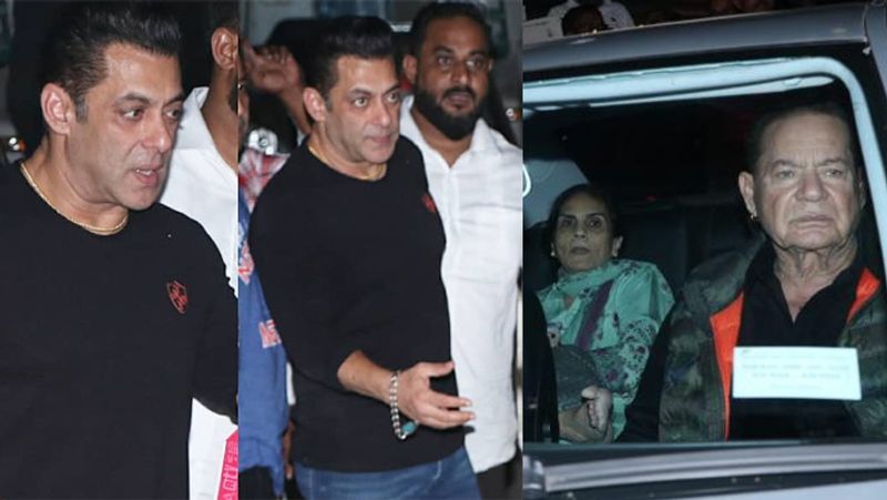 Salman Khan Salim Khan visit Arpita Khan Sharma daughter at hospital KPJ