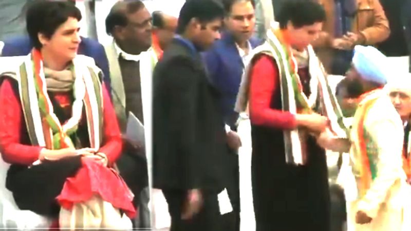 man breaks priyanka gandhi security in lucknow KPU