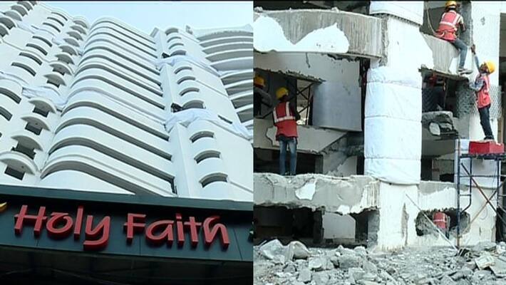extreme care taken in demolition of holy faith apartments in maradu extreme care taken in demolition of holy faith apartments in maradu