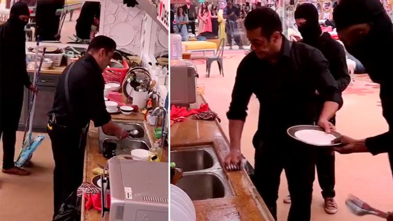 Bigg Boss 13 Salman khan Enter in house And clean toilet kichen also See video KPY