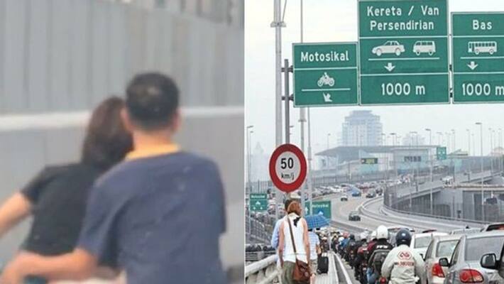 Woman caught pooping on Singapore highway stuck in traffic jam kph Woman caught pooping on Singapore highway stuck in traffic jam kph