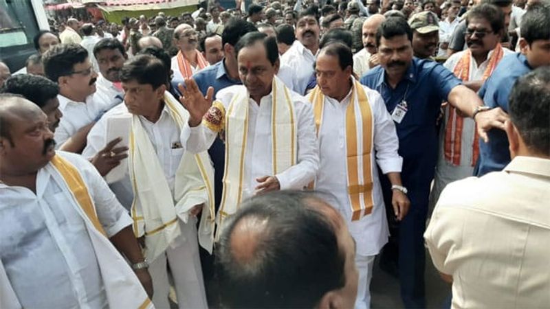 telangana cm kcr vemulawada tour photo gallery