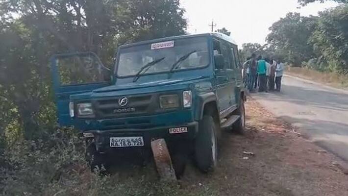 Man Theft Police Jeep in Chikmagalur Man Theft Police Jeep in Chikmagalur