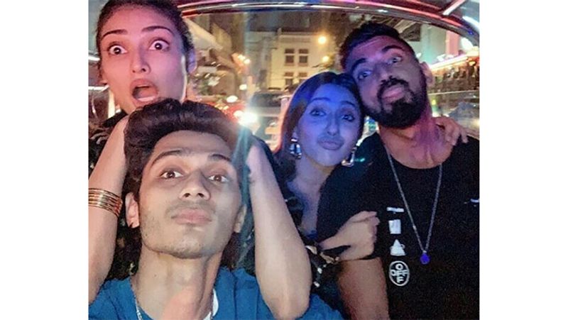 Rahul and Aathia, who are spending holidays together in Thailand, shared the photo of Sunil Setty's film dialogue KPB