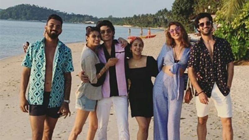 Rahul and Aathia, who are spending holidays together in Thailand, shared the photo of Sunil Setty's film dialogue KPB