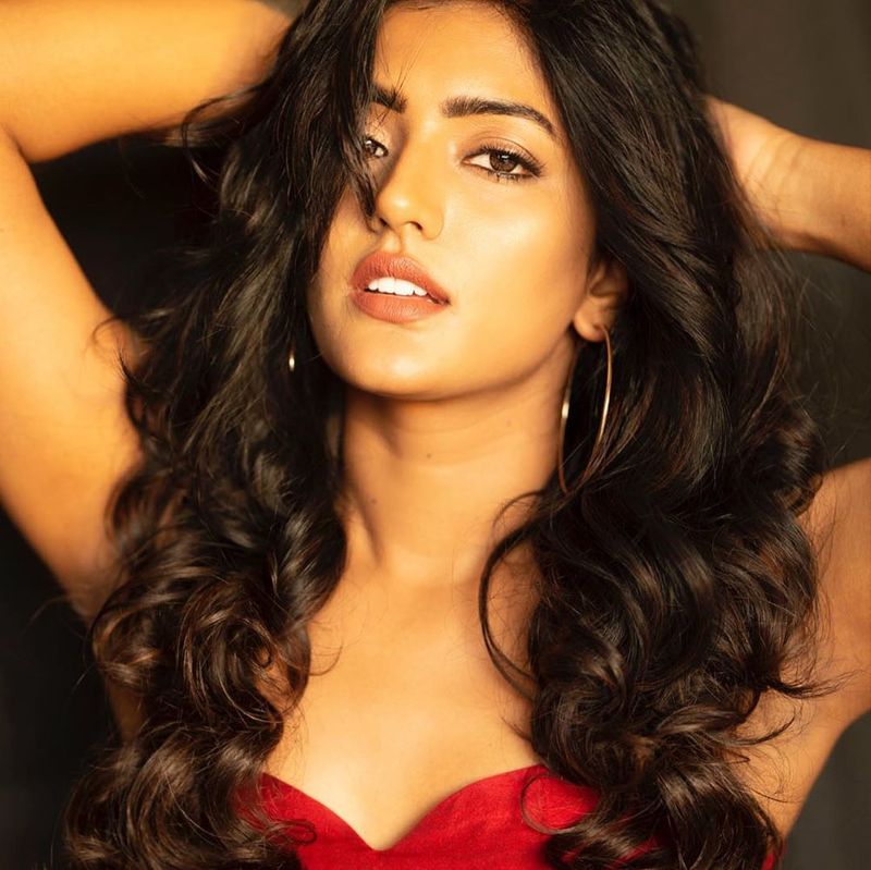 Telugu Heroine Eesha rebba Latest red and blak dress photos