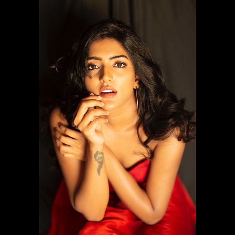 Telugu Heroine Eesha rebba Latest red and blak dress photos