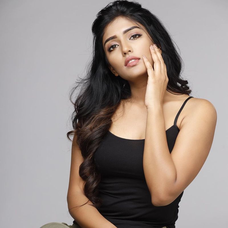 Telugu Heroine Eesha rebba Latest red and blak dress photos
