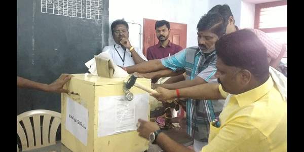 key of vote box was lost in virudhunagar