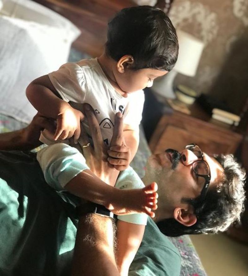 Kannada actress Anu Prabhakar and Raghu Mukherjee daughter nandana photo gallery