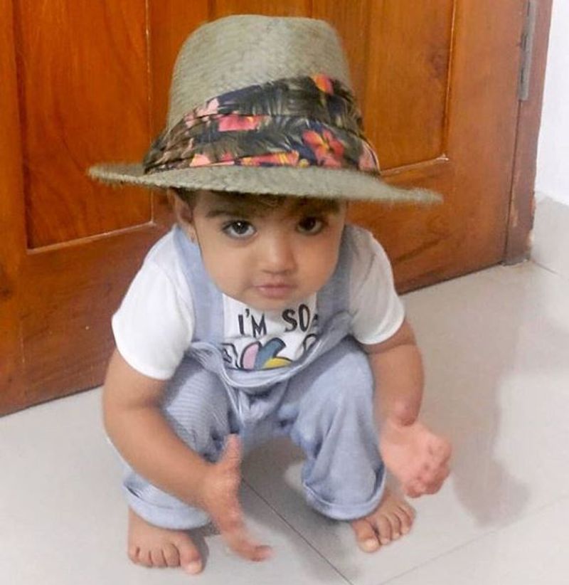 Kannada actress Anu Prabhakar and Raghu Mukherjee daughter nandana photo gallery