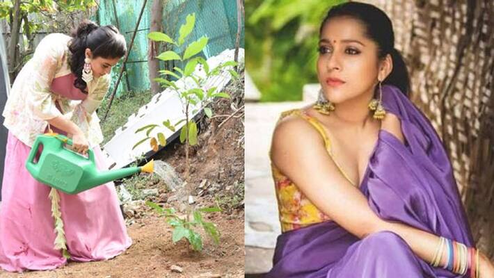 Anchor Sreemukhi accepts Green India Challenge Anchor Sreemukhi accepts Green India Challenge