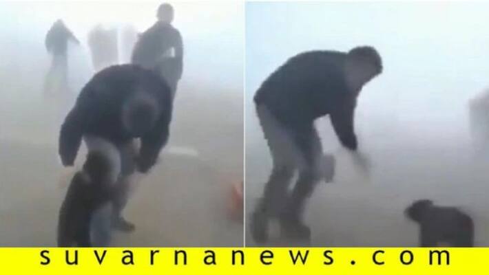 Bear cub refuses to let go of man who rescued him from fire video goes viral Bear cub refuses to let go of man who rescued him from fire video goes viral