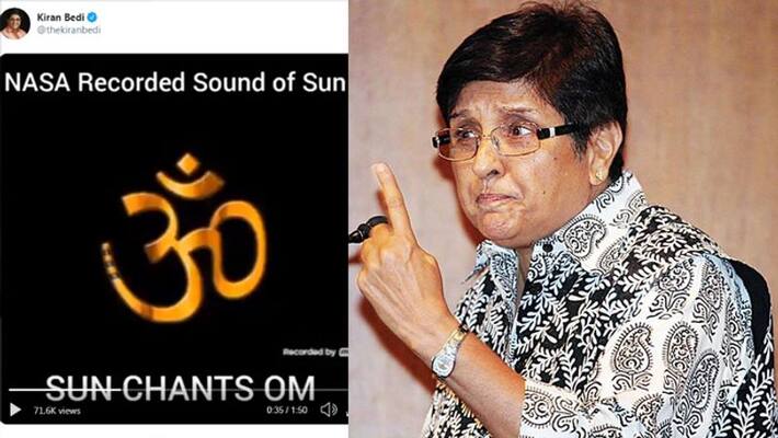 kiran bedi tweets sun chanting om sound video social media trolls kiran bedi tweets sun chanting om sound video social media trolls