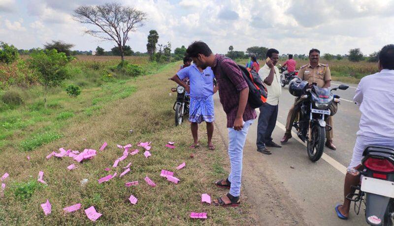 voting slips were found near roadside in perambalur