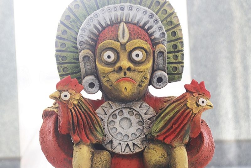 art statues representing tulu culture in mangalore airport