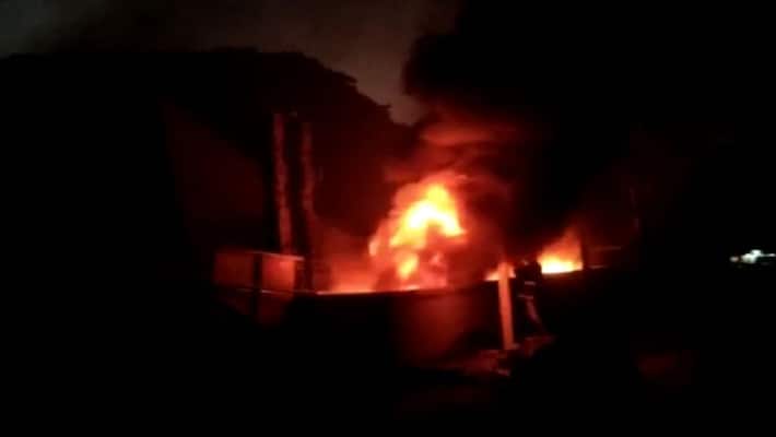 Fire accident at near rajarajeshwari temple RR Nagar Bengaluru Fire accident at near rajarajeshwari temple RR Nagar Bengaluru