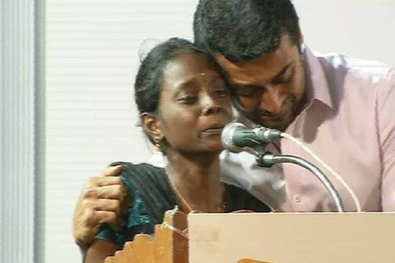 surya crying in public stage