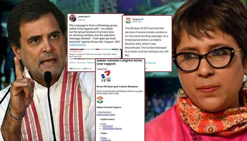 JNU violence Barkha Dutt exposes Congress's hand, checkmated Congress scurries for defence