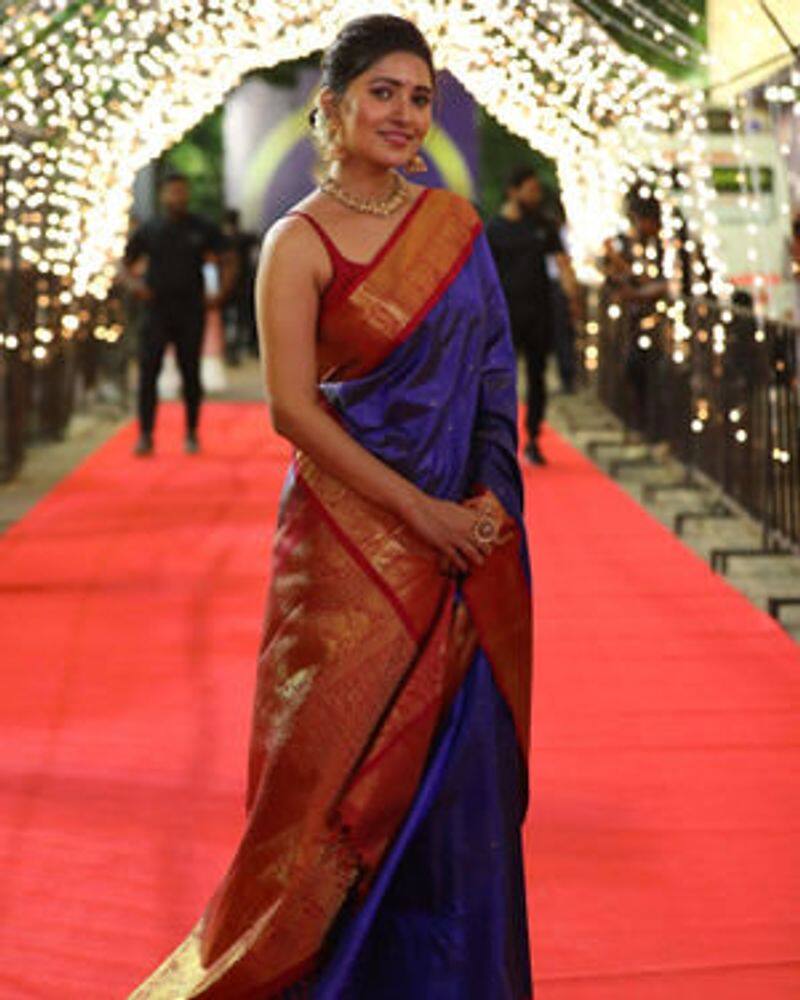 Serial Actress Vani Bhojan Pattu Saree Hot Look Photos Going Viral