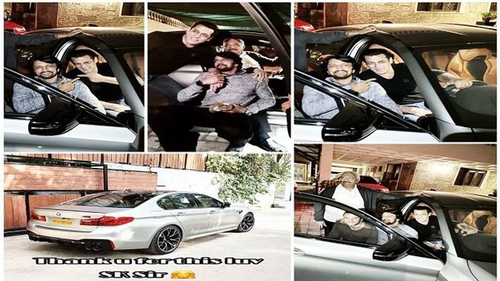Salman Khan gifts a BMW M5 car to Kichcha Sudeep after Dabangg 3 success Salman Khan gifts a BMW M5 car to Kichcha Sudeep after Dabangg 3 success