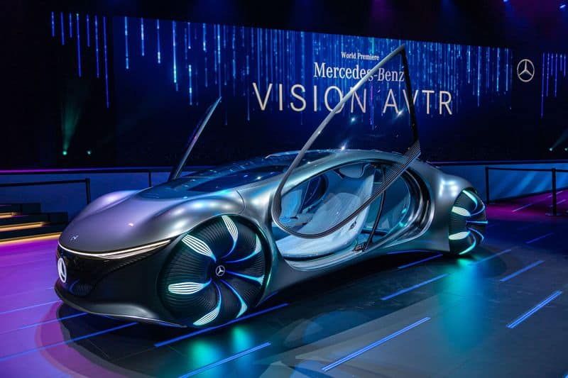 mercedes benz goes hollywood with avatar inspired cyborg concept car