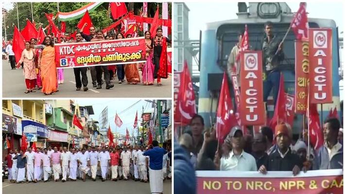 joint workers union national strike strike begins in india hartal in kerala joint workers union national strike strike begins in india hartal in kerala