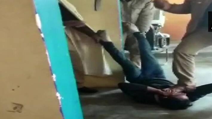 cops suspended in up after video of them thrashing man goes viral cops suspended in up after video of them thrashing man goes viral