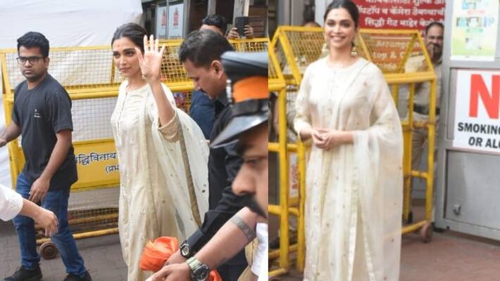 Bollywood actress Deepika paducone at Siddhivinayak temple in the morning Bollywood actress Deepika paducone at Siddhivinayak temple in the morning