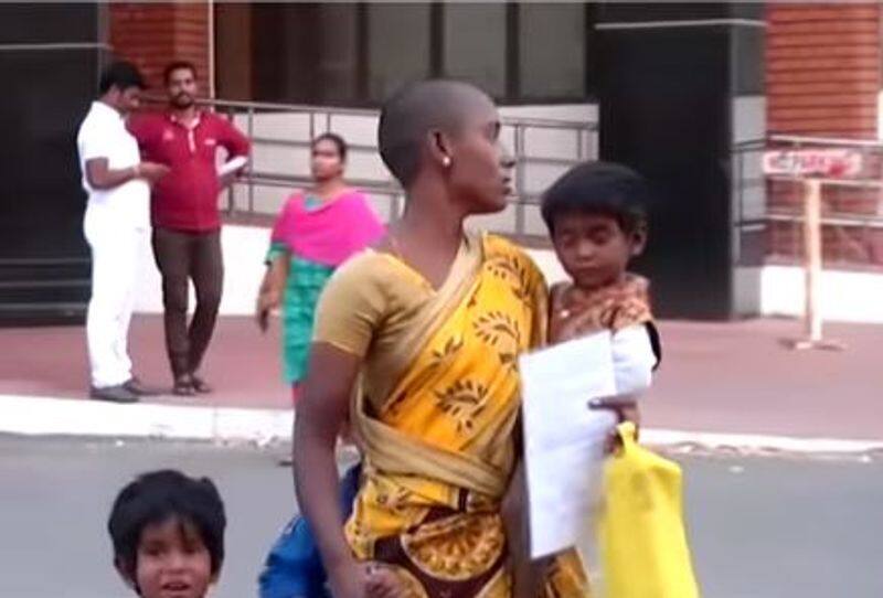 mother sold out her hair for rs 150 to feed her 3 children in selam
