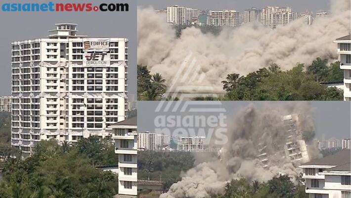 Maradu holyfaith h20 flat demolition marks history Maradu holyfaith h20 flat demolition marks history