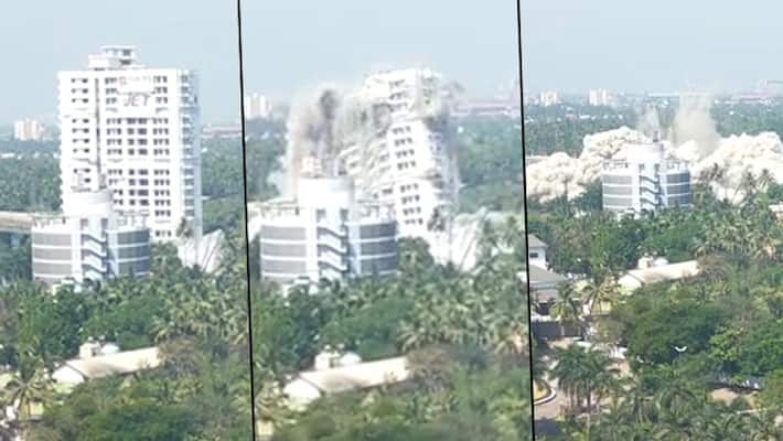 Two posh Kochi flats bite the dust, two more to be razed on Sunday Two posh Kochi flats bite the dust, two more to be razed on Sunday