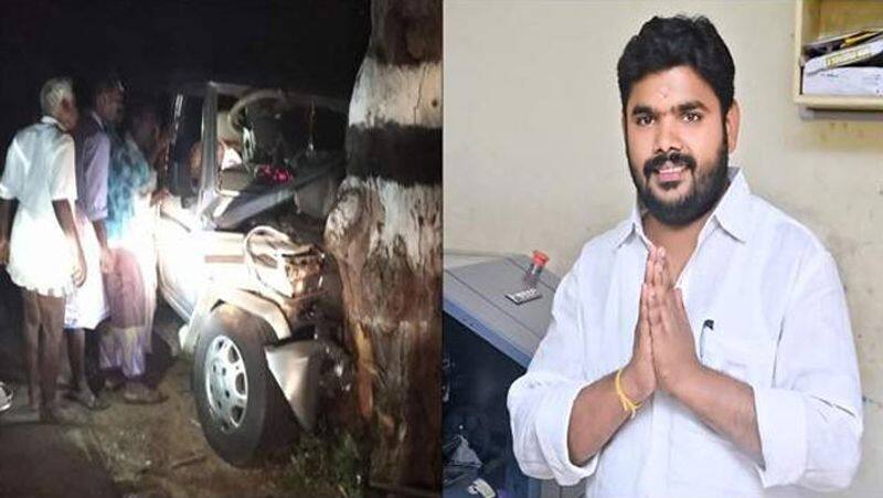 minister vijayabasakar personal assistant car accident...2 people dead