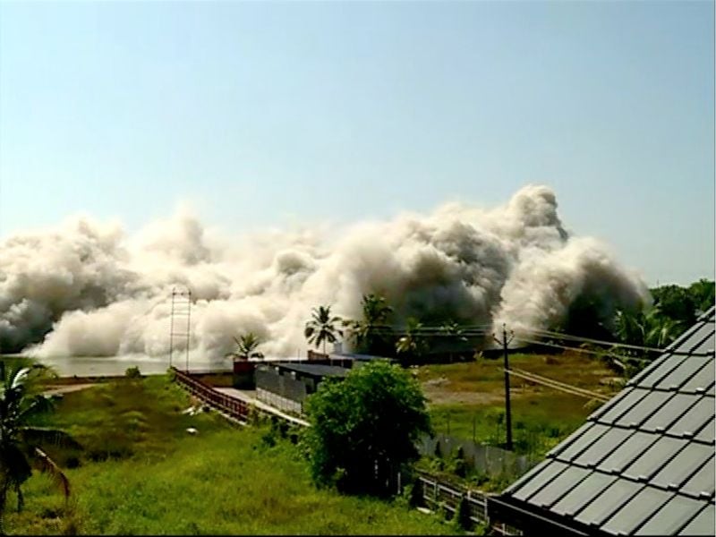 maradu flat demolition photo story